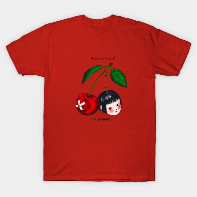 Cherry Head T-Shirt by huhuchild